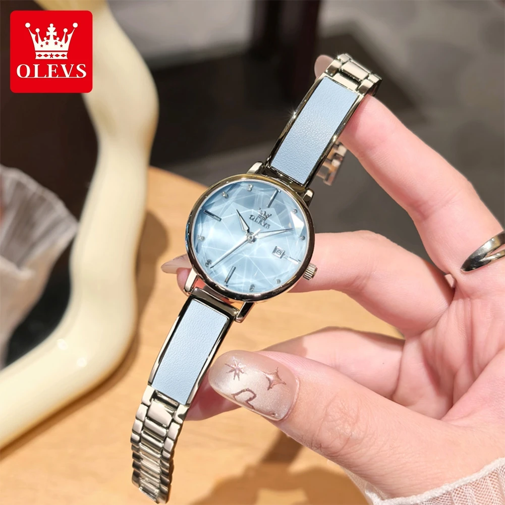 OLEVS 5656 Woman's Watch Elegant Luxury Waterproof Moonswatch Mechanical Watch For Women Roman Scale Classic Ladies Wristwatch