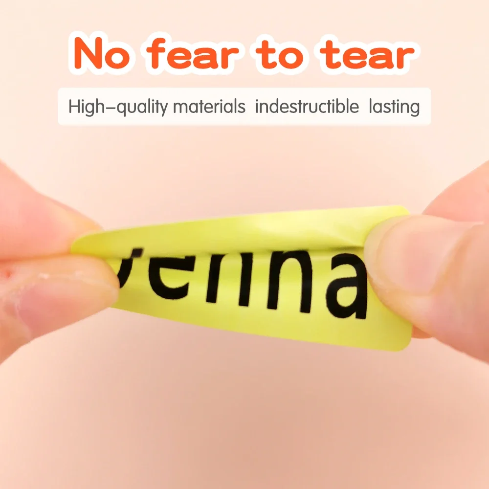 Customized Waterproof Name Labels for Kids' Accessories and School Supplies