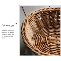 Imitation Rattan Yuanbao-Shaped Fruit Plate Creative Household Storage Baskets Picnic Snacks Sundry Baskets Dried Fruit Tray 6