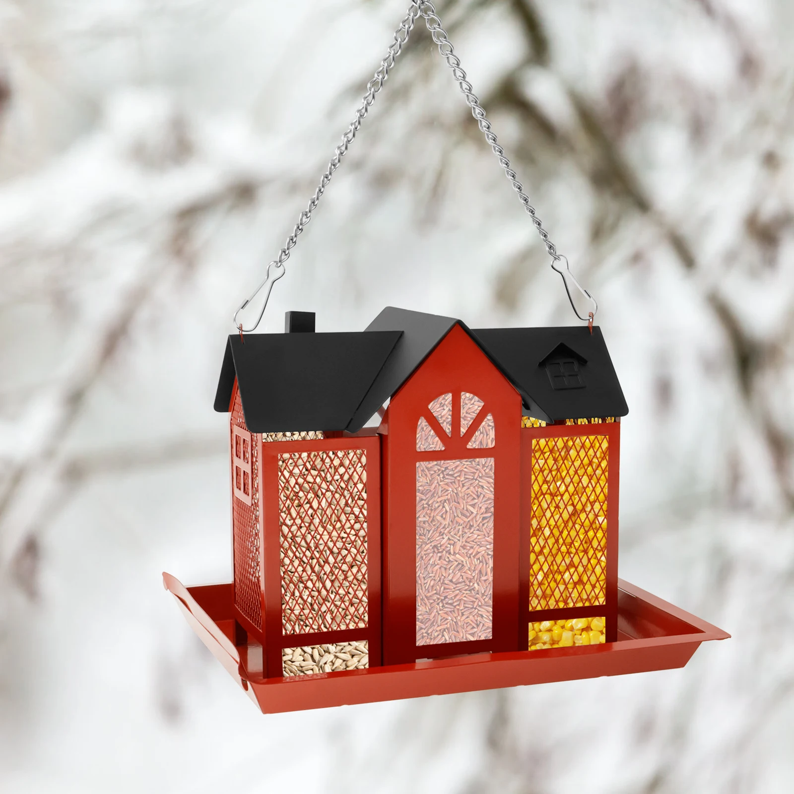 Waterproof Metal Bird Feeder for Garden Wildlife
