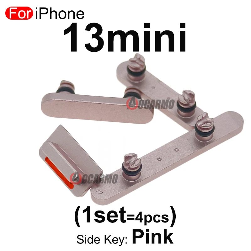 Aocarmo Apple iPhone 13mini Side Key Power On Off Volume Mute Buttons Replacement Parts