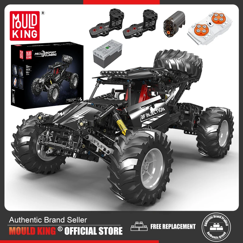 Mould King 18038 Technical Car Building Block Remote Control Bigfoot Climbing Car Toys Assembly Brick Set Kid Christmas Gift