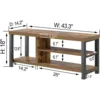 Shoe Bench Modern Wood Storage Bench for Entryway Hallway Industrial Indoor Shoe Rack Bench Seat for Living Room Bedroom 3
