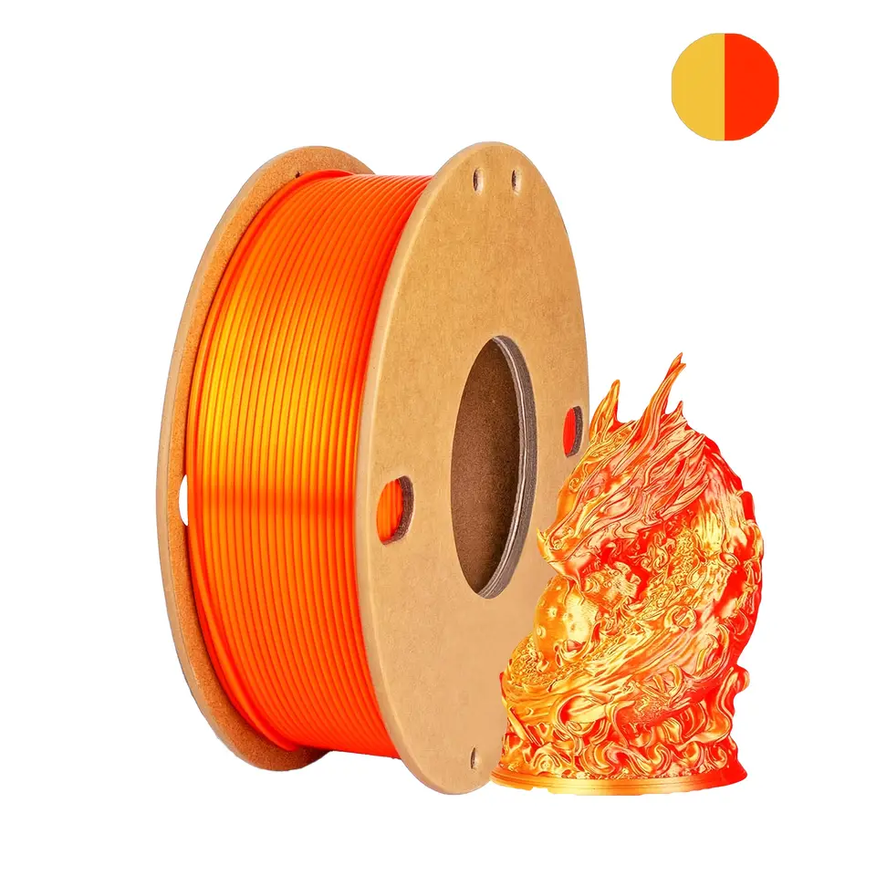 Three Color PLA Silk Filament 250g per Roll Net Weight, Suitable for FDM 3D Printers, 1.75mm Silk PLA 3D Printing Material. image 17