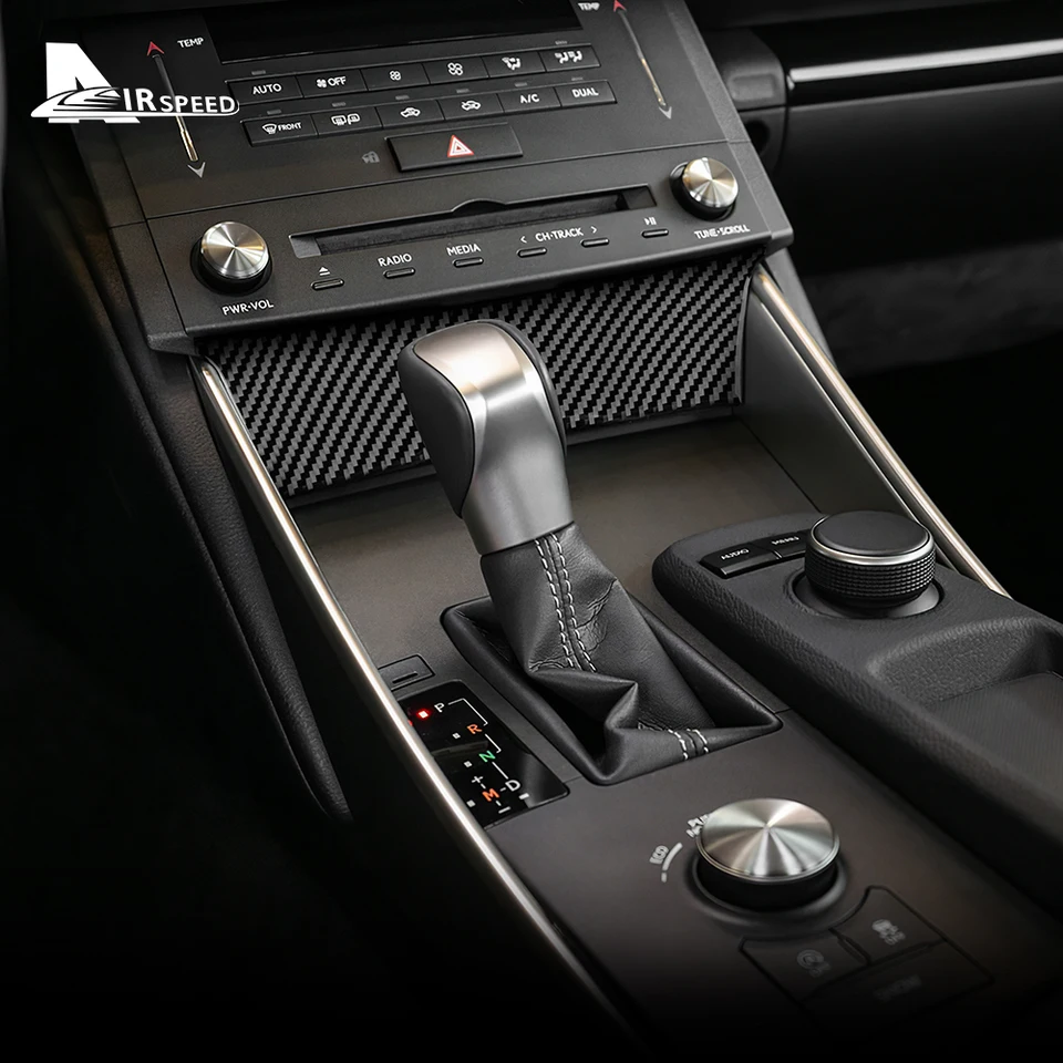 Lexus用の本物の柔らかいカーボンファイバー製ステッカー,センター