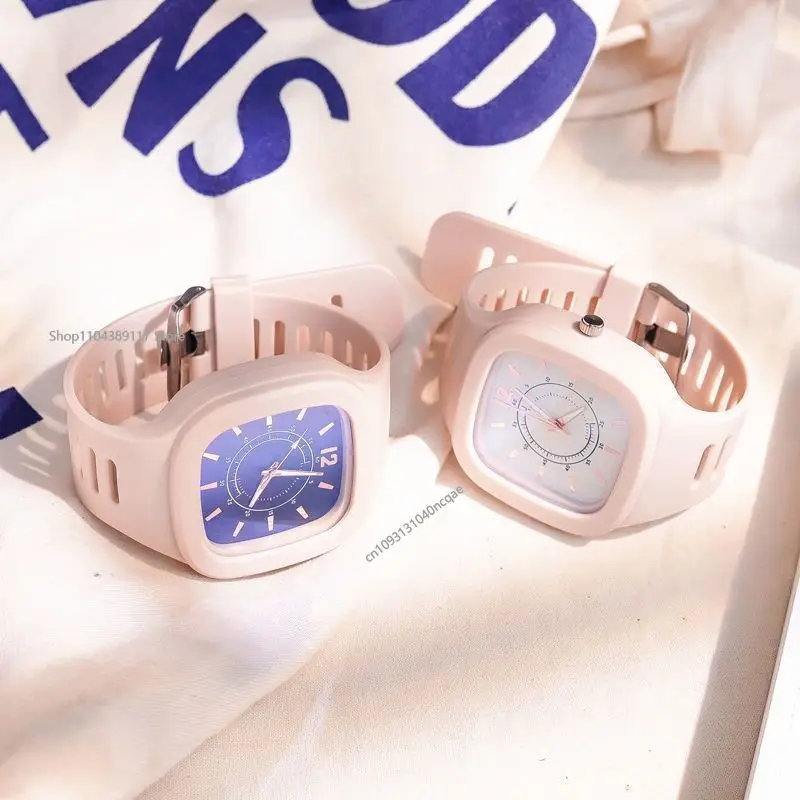 Fashion Women Watches Square Dial Pin Buckle Quartz Watch Women Luxury Ladies Electronic Wristwatches Silicone Female Clock Gift For quartz watch