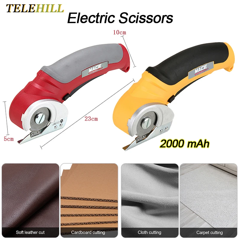 

Беспроводные электрические ножницы 20 мм, ручной многофункциональный USB Электрический режущий станок, инструмент для домашнего шитья ткани/кожи/ткани