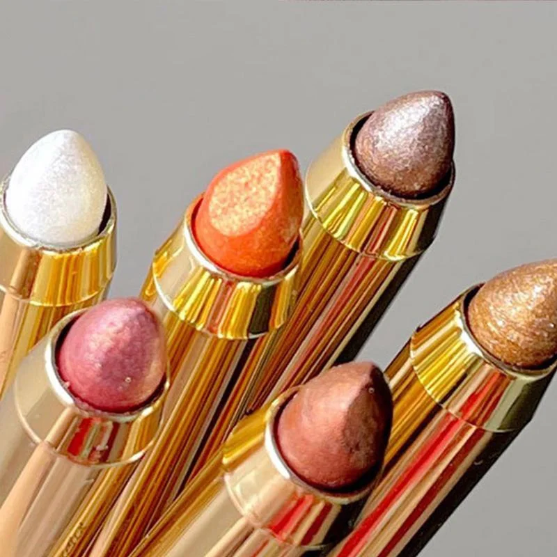 6 Colors Pearlescent Eyeshadow Pencil Waterproof Long Lasting Glitter Shimmer Eye Shadow Pen Eyeliner Stick Eyes Makeup Tools 6