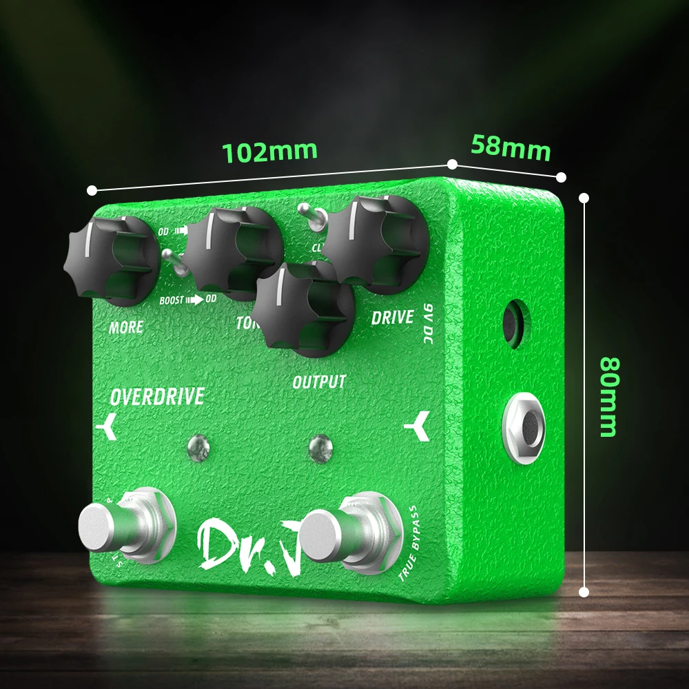 Dr. J Series D60 EMERALD Overdrive Guitar Pedal 15dB Boost Beautiful Warm Charac