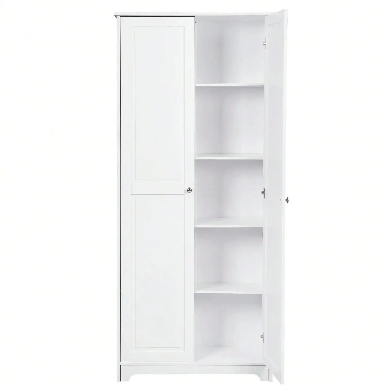 Wooden Kitchen Pantry Cabinet Storage Cupboard with 5 Adjustable Shelves White 6