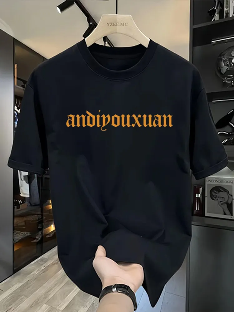 2026 코튼 패션 아메리칸 스타일 티셔츠 트렌디한 맞춤형 프린트 여름 라운드넥 캐주얼 반팔 셔츠 유니섹스