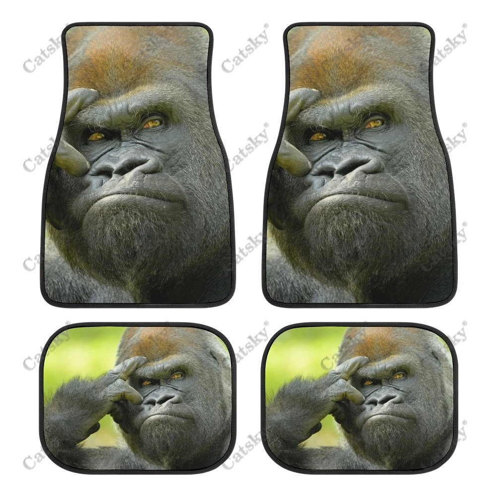 Gorilla Car Floor Mat Vintage Carpet Anti-Slip Rubber Mat Pack of 4 Auto  Accessiores for Car SUV Van - AliExpress