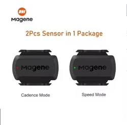 Dual Mode Speed & Cadence Sensor with ANT+ and Bluetooth Connectivity (2Pcs S3 Sensor)