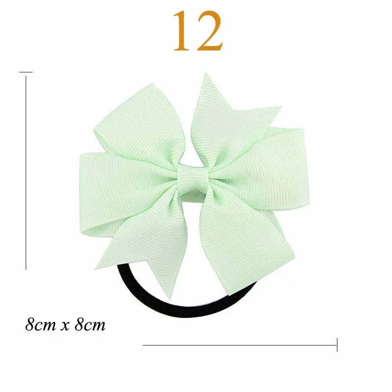 Elastic Hairband with 3 Knot and Floral Ribbon Accents - Handmade Girls' Party Hair Accessory