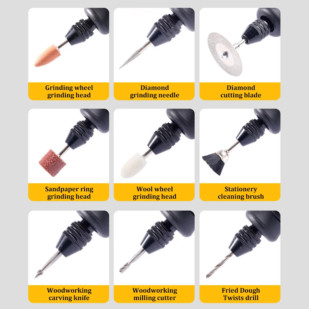 180W Power Electric Mini Drill Grinding Tool Set Rotary Drill Grinder Versatile Cutting Polishing Sanding Machine Bits Tools Kit mini sander grinder