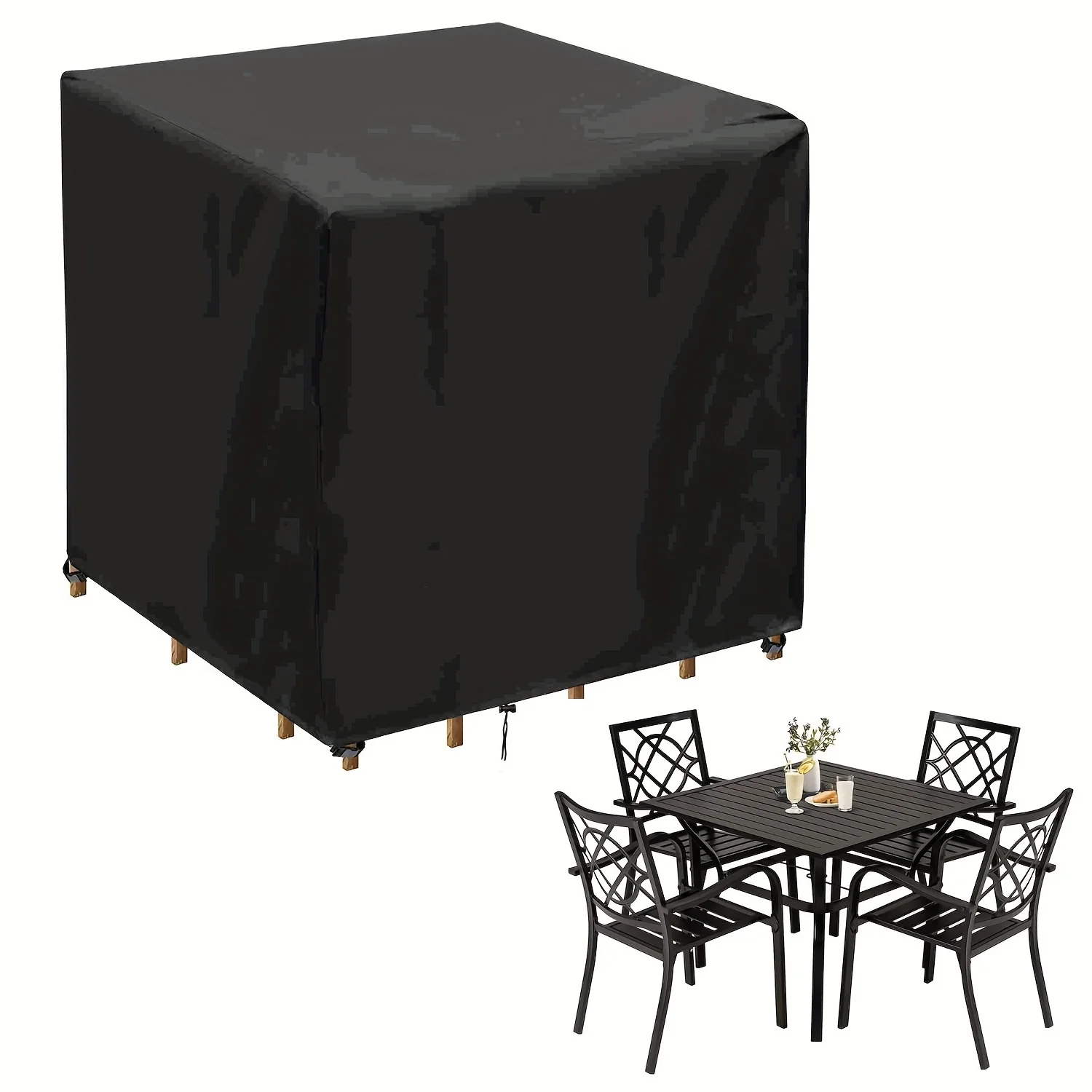 300 Sizes Heavy Duty Square Patio Furniture Cover Set UV Resistant All Weather Outdoor Table and Chair Protection patio furniture cover