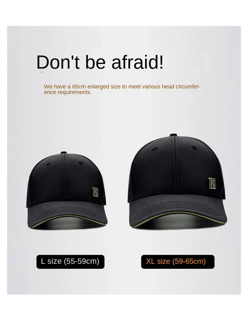 Oohmy XXXL Men Women Baseball Cap small head Big Head Plus Size Mesh Top Quality Oversize Sport Snapback Hat 56-60cm 61-63cm 2