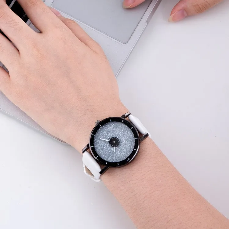 

Fashion foreign trade best-selling star turntable female watch quartz belt wrist watch