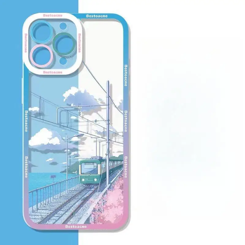 Suzume Japanese Anime Starry Sky Cat Soft Phone Case Cover