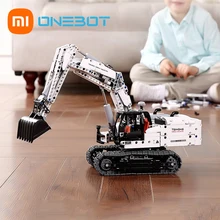 Xiaomi ONEBOT Building Blocks miniaturowy żuraw inżynieryjny Robot edukacyjny DIY samochodzik dla dziecka ciężarówka 360 sterowanie obrotowe sterowanie zabawka tanie tanio NONE CN (pochodzenie) PAA0632