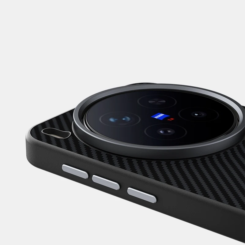Premium Carbon Fiber Phone Case with TPU Border and Lens Protection