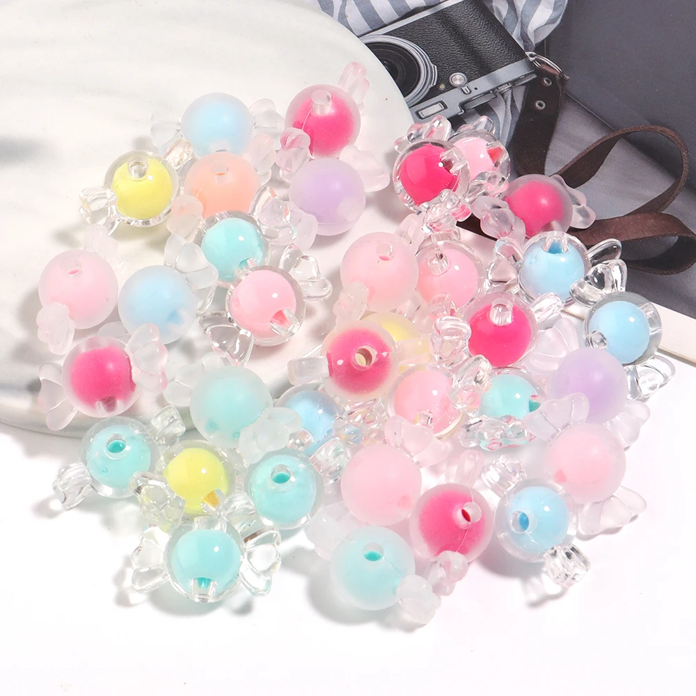 10/20 Piezas Cuentas Acrílicas De Color Caramelo Forma De Nube Paciador Cuentas Para DIY Cadena De Teléfono Pulsera Colgante Accorios De Cuentas - AliExprs