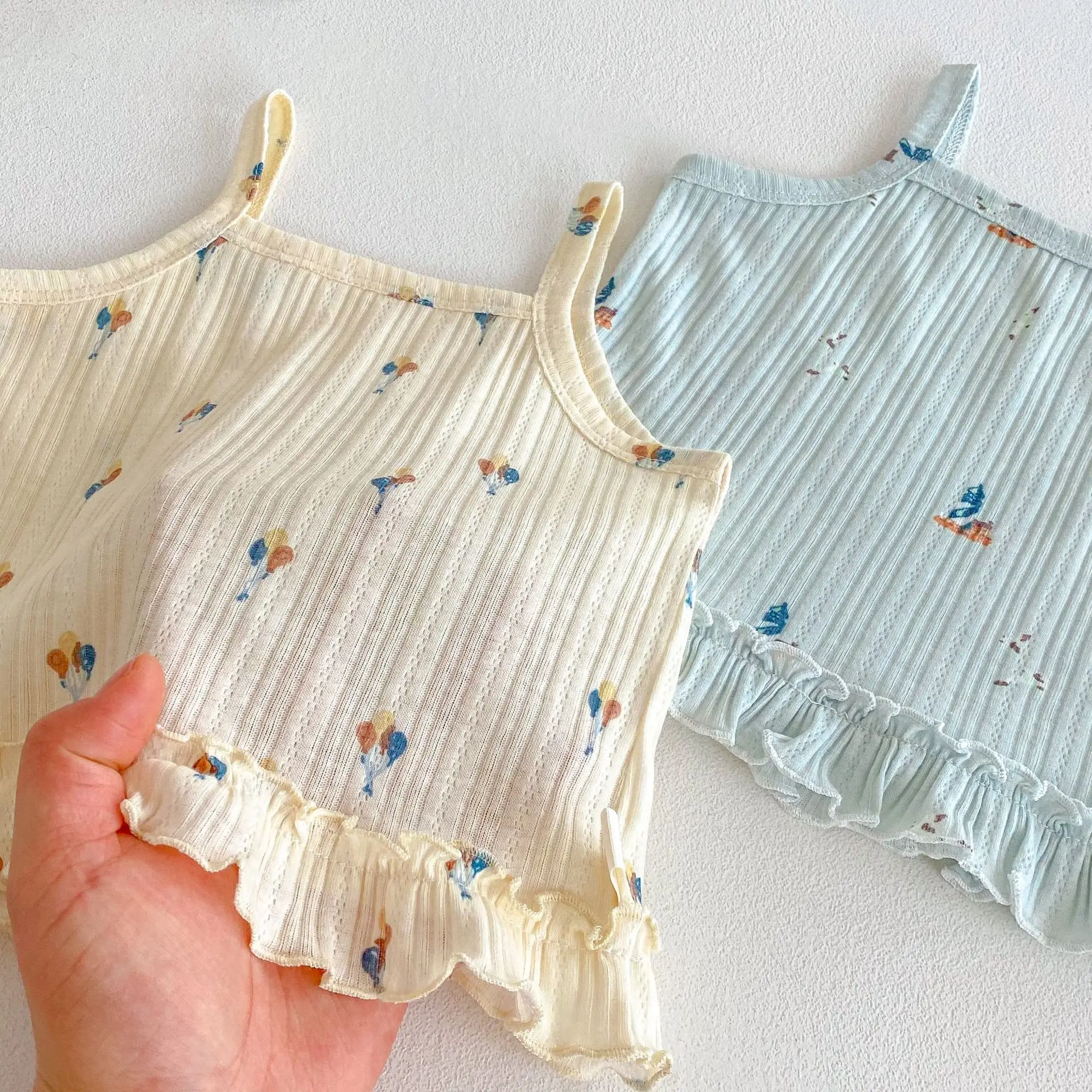 Girls Summer Clothing Set Camisole Tee And Shorts