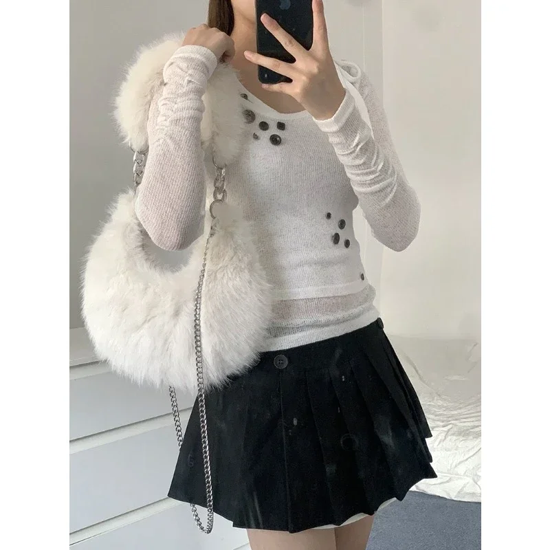 Niche Autumn and Winter New Super Soft Plush Shoulder Armpit Bag Versatile Chain Portable Crossbody Furry Bag for Women 2023