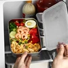 304 Stainless Steel Food Storage Trays with Cover Refrigerator Crisper Fruit Sealed Pan Organizer Container Kitchen Plates 5