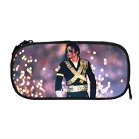 Michael Jackson Big Capacity Pencil Pen Case Office College School Large Storage Bag Pouch Holder Box Organizer 2
