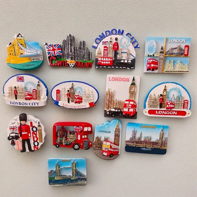 Europe UK London 3D refrigerator stickers fridge magnets tourist attractions refrigerator stickers souvenirs London handmade c magnetic fridge magnets magnetic sticker magnetic fridge stickers