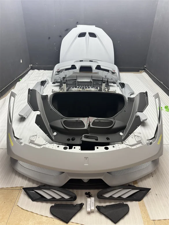 Speciale Style Dry Carbon Fiber Body Kit Front Bumper Rear Bumper Hood Side Skirts Exhaust Pipe for Ferrari 458 Italy