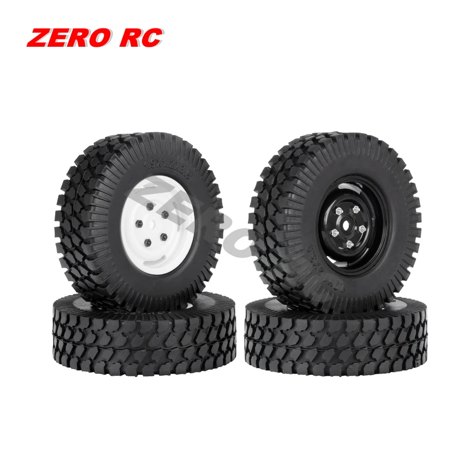 Juego De 4 Neumáticos De Goma 1.9 Pulgadas Para 1/10 RC Rock Crawler – Llantas De Plástico 108mm Para SCX10 D90 TRX4