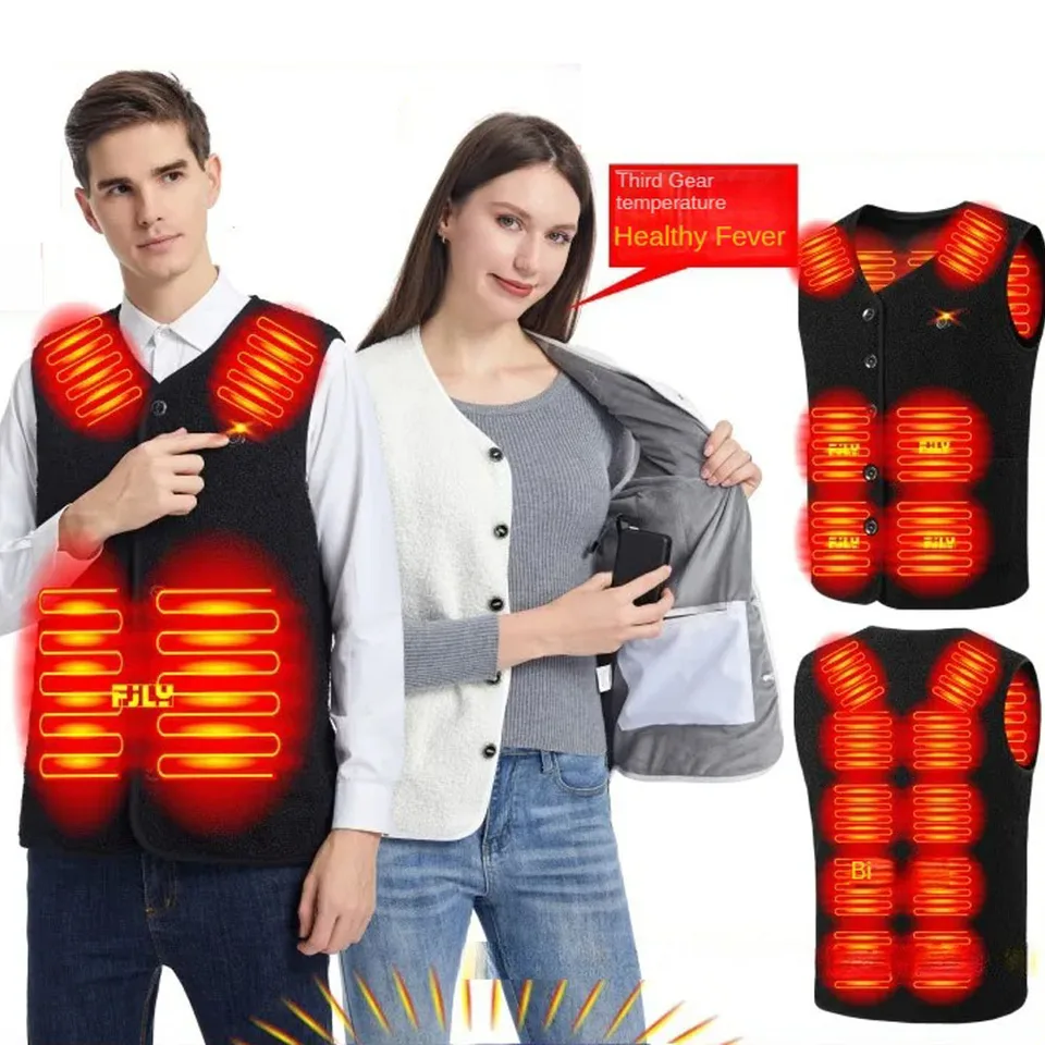 KOVNLO Chaleco Térmico Para Hombre Con Batería Incluida