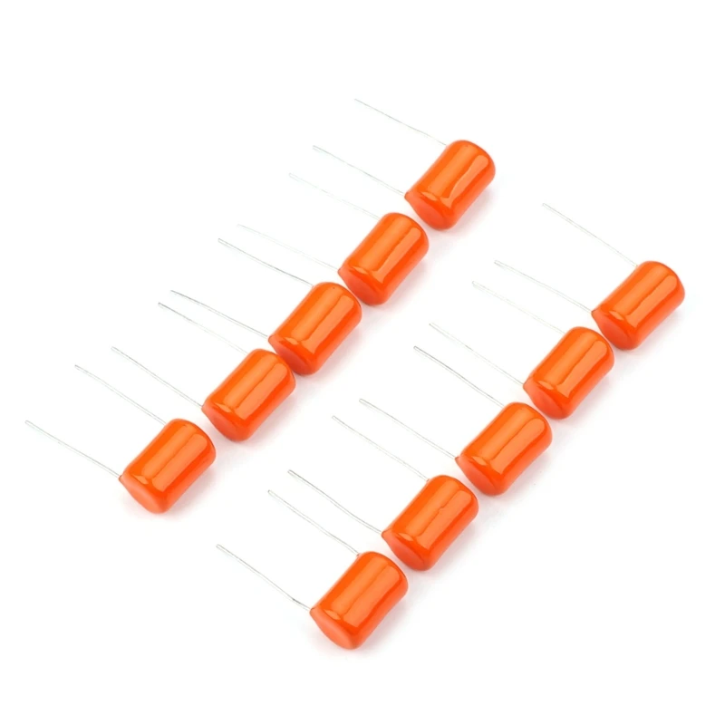 Guitar Tone Capacitors 10Pcs Orange Drop Capacitors Tone Caps 200V 715P .047uf Electric Guitar Capacitor