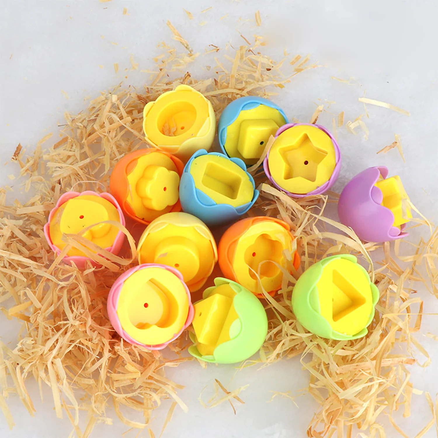 Smart egg pairing, twisted egg cognitive color and shape, children's puzzle early education simulation egg toy 4