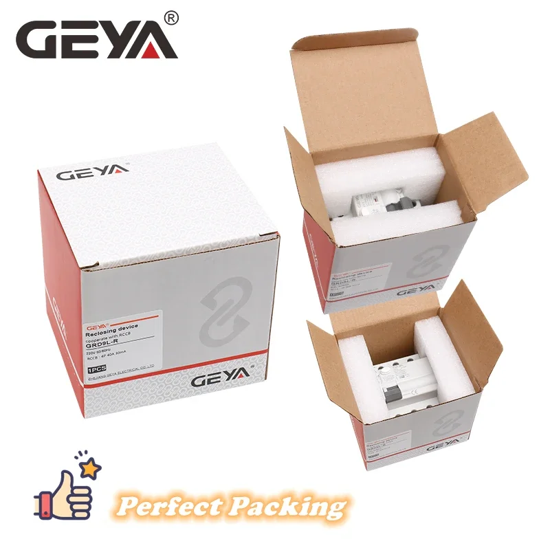 GEYA GRD9L-R RCCB interruttore automatico del dispositivo autoserrante 2P 40A 30mA 100mA 300mA RCD Smart Breaker tipo AC