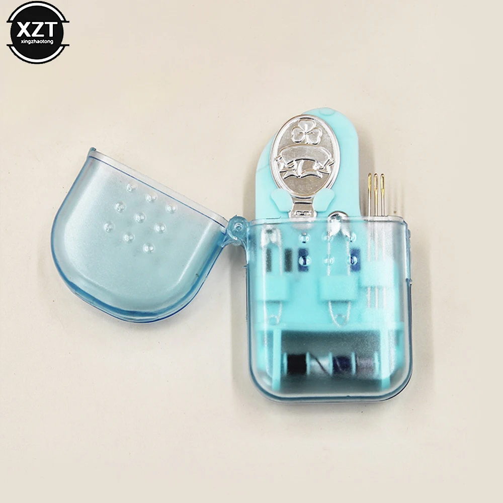 Description Picture 4 of item1Set Mini Portable Travel Sewing Kit Home Sewing Thread Needle Embroidery Stitching Thimble Storage Box Handwork Tool DIY Craft