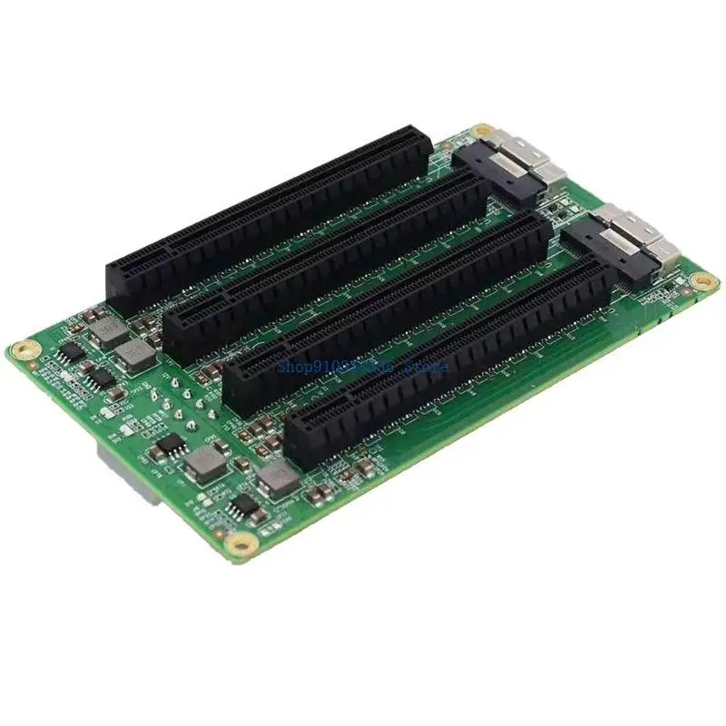 4포트 SFF-8654 8i-PCIe x16 슬롯 확장 카드 4포트 라이저 카드 컴퓨터 PCIe 슬롯 변환 카드