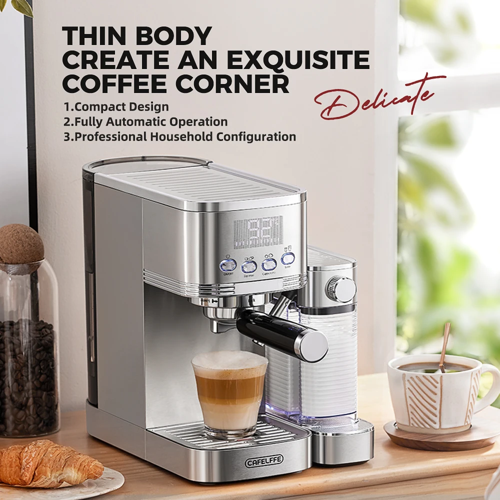 Cafelffe fully automatic Coffee Machine Espresso maker Cappuccino Latte Automatic Milk Froth cafeteria 20Bar Stainless Steels 5