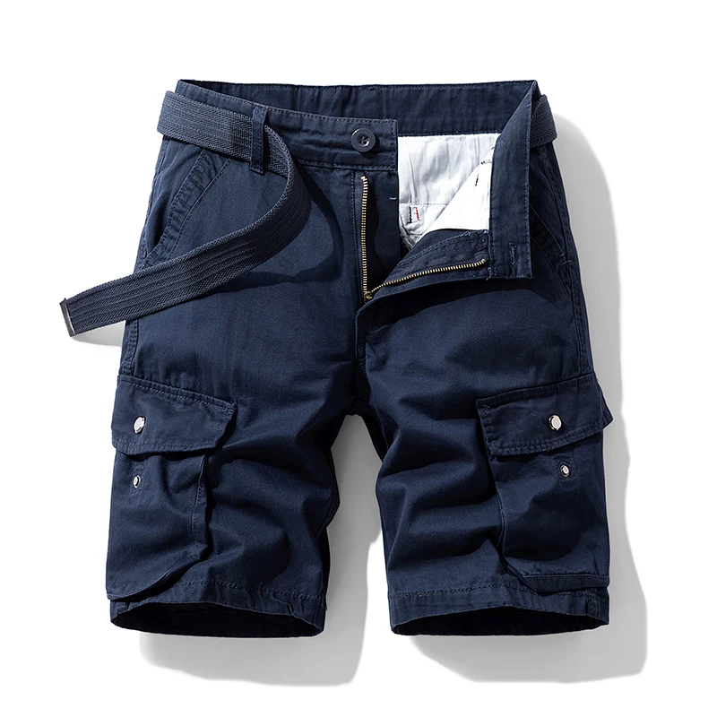 Outdoor Cropped Pants Men's Fashion Summer New Cargo Shorts Multi-Pocket Straight Casual All-Match Cotton Mountaineering Pants