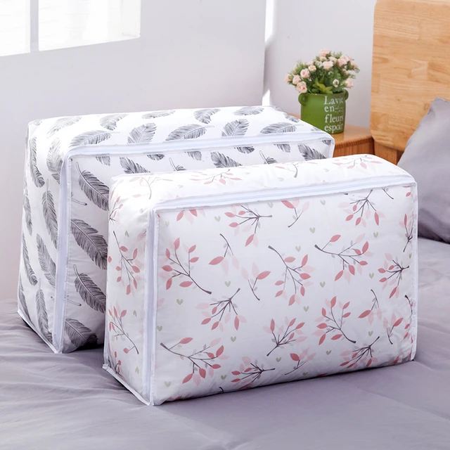 Acheter Grand sac de rangement anti-poussière pour couette en coton, tissu  Non tissé, pour la maison