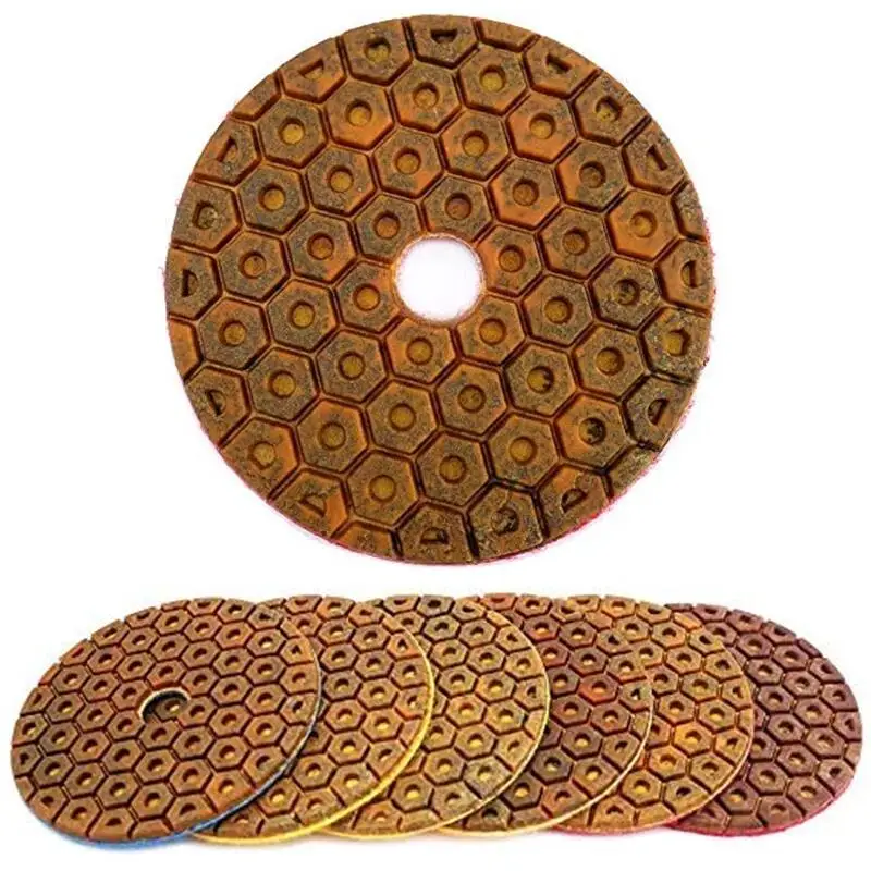 

4PCS 4Inch 100mm Wet Metal Diamond Polishing Pads Sanding Disc for Concrete Granite Marble Stone Floor Grinding Wheel Discs