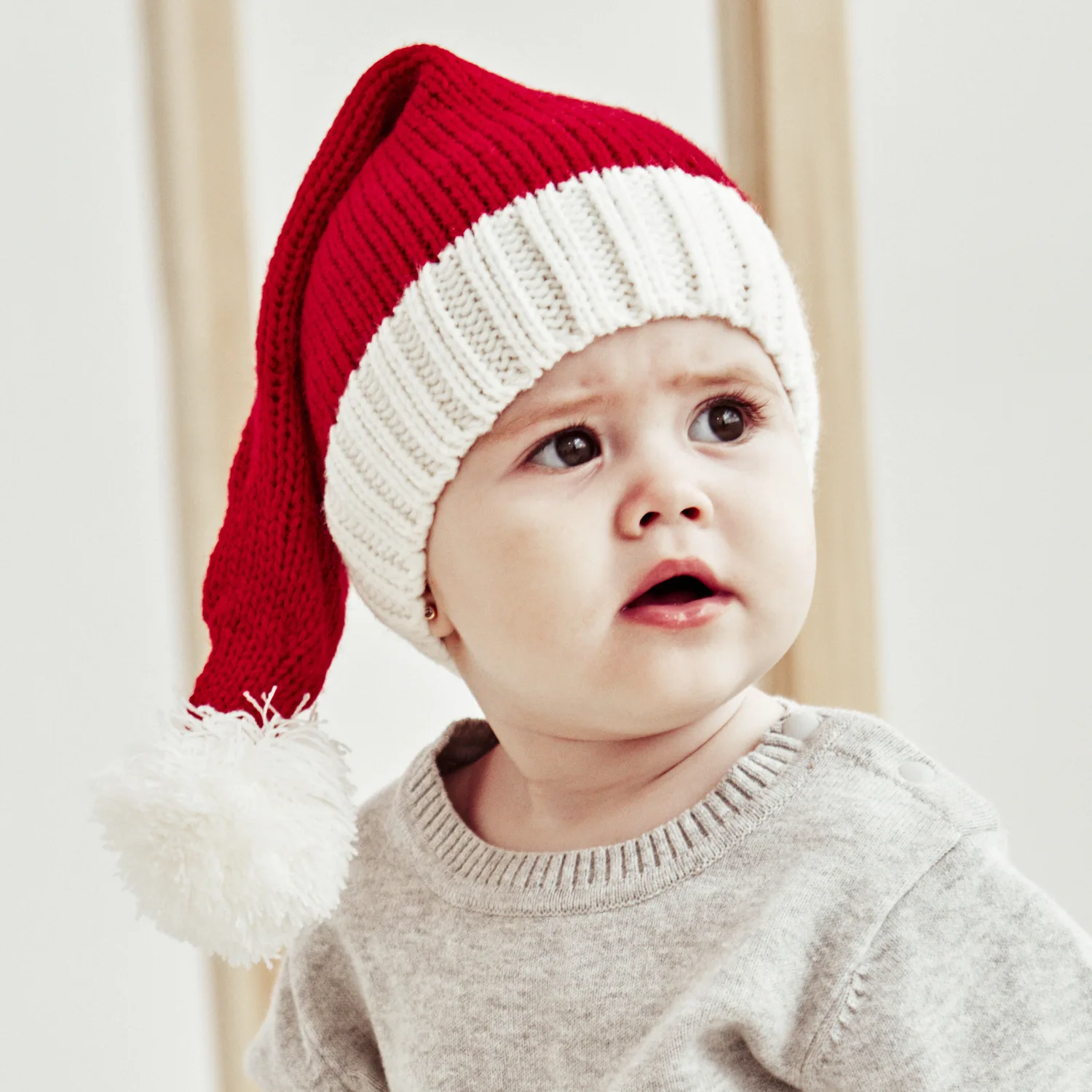 Christmas Pom Pom Beanie Hat - Soft Knitted Santa Hat for Adults  Kids Holiday Gift  Decoration 2023