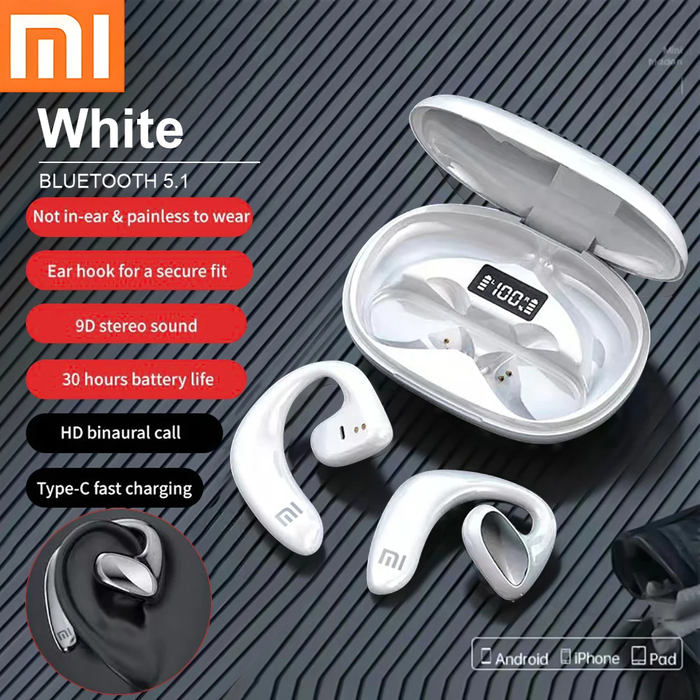 Xiaomi-auriculares inalámbricos Mijia S900, cascos con Bluetooth,  conducción ósea, deportivos, 9D, Hifi, estéreo, con micrófono