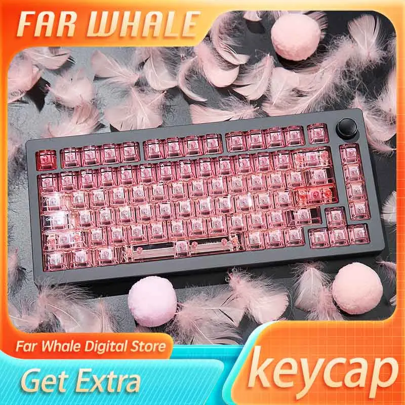 

Mintcaps Transparent Keycaps Cherry 157 Key Pc Keycaps Custom 6.25u/1.75u/2.25u Keycaps For 61/64/68/75 Mechanical Keyboard