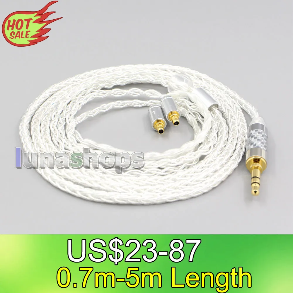 

LN006545 3.5mm 2.5mm XLR 4.4mm 8 Core Silver Plated OCC Earphone Cable For Sennheiser IE400 IE500 Pro