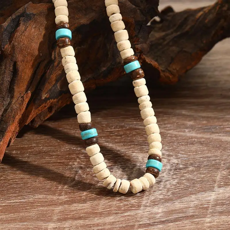 Women Jewelry Velvet Choker Necklaces Beaded Necklace Vintage Wood Bead Chains Necklaces For Women Men Mixed Color Luxury Holiday Choker Necklace Jewelry Wedding Gift