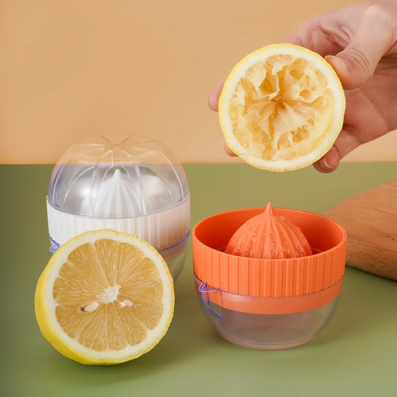 Hand Juicer Citrus Orange Squeezer Manual Lid Rotation Press Reamer for Lemon Lime Grapefruit with Strainer and Container tools