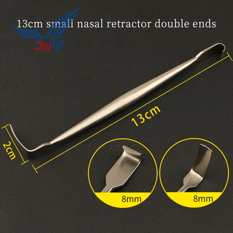 

Nose retractor L-shaped deep nose hook stainless steel rhinoplasty instruments mandibular right Angle retractor double-headed